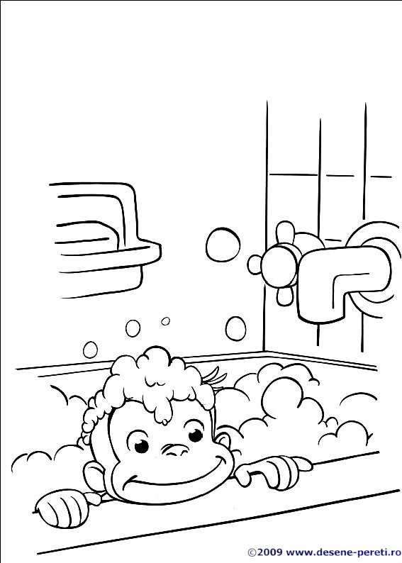 Curious George desene colorat